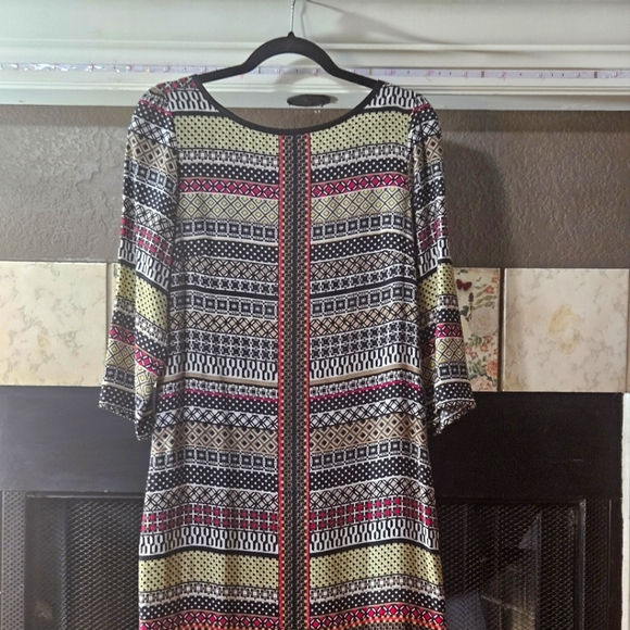 Retro striped midi dress - Picture 1 of 2